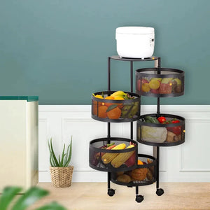 Premium Round Metal Trolley By MATRIX