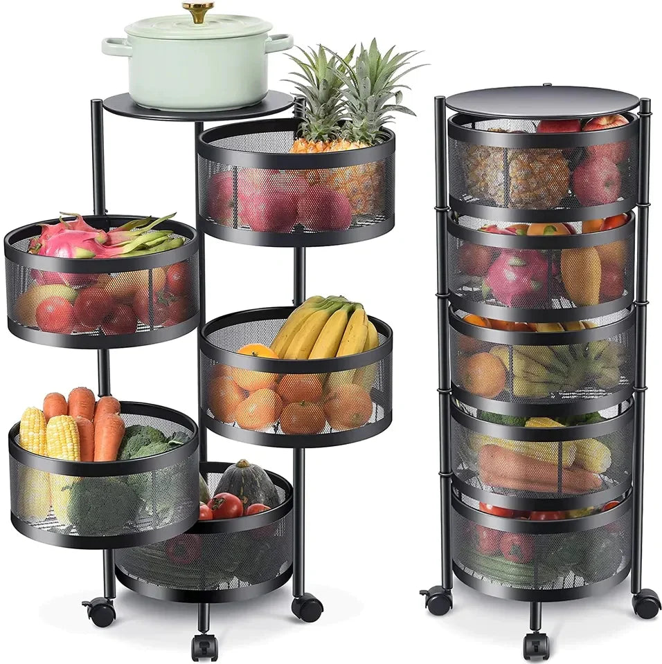 Premium Round Metal Trolley By MATRIX