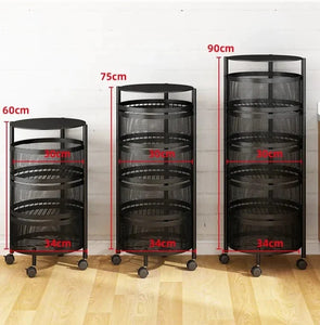 Premium Round Metal Trolley By MATRIX